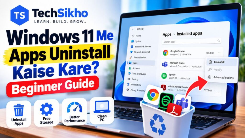Windows 11 me apps uninstall kaise kare