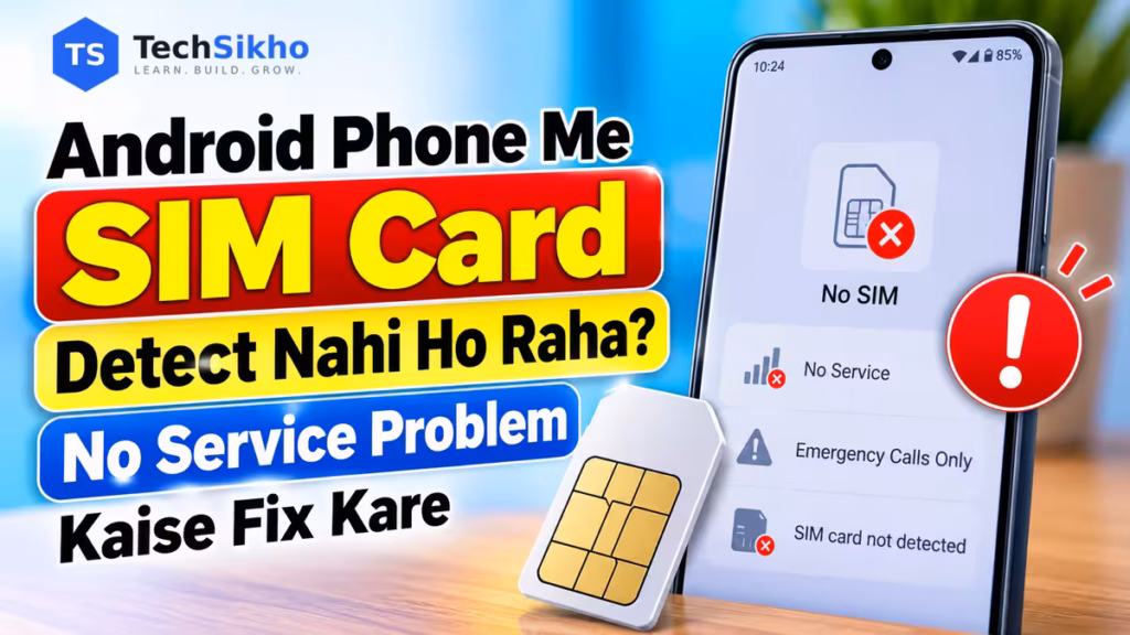 Android phone me SIM card detect nahi ho raha, No SIM aur No Service problem fix guide