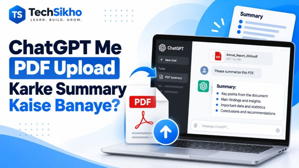 ChatGPT me PDF upload karke summary kaise banaye