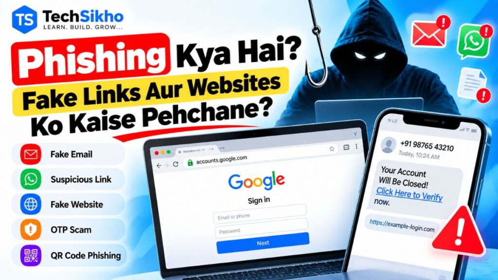 Phishing kya hai fake links aur websites ko kaise pehchane beginner guide
