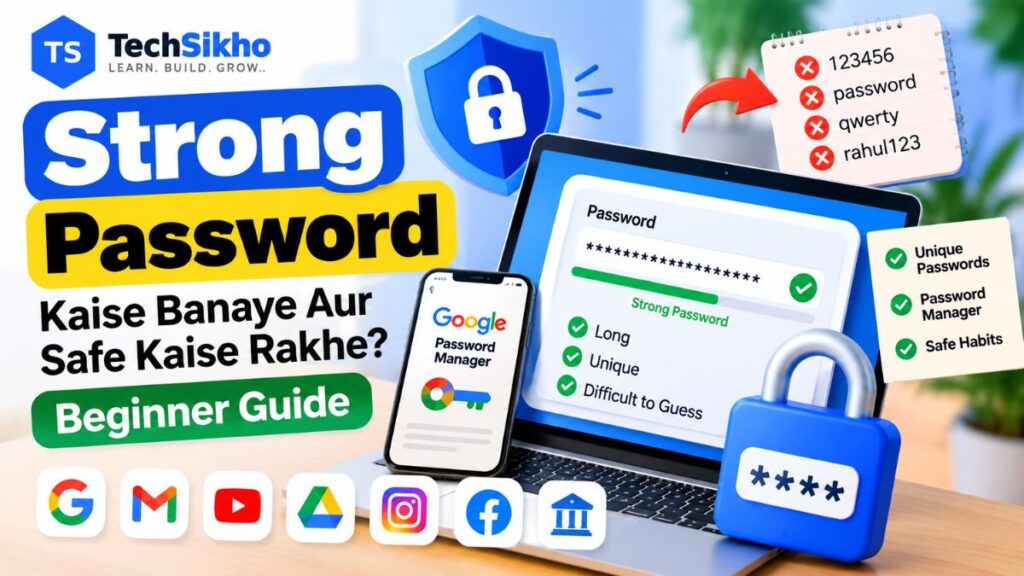 Strong password kaise banaye aur safe kaise rakhe beginner guide