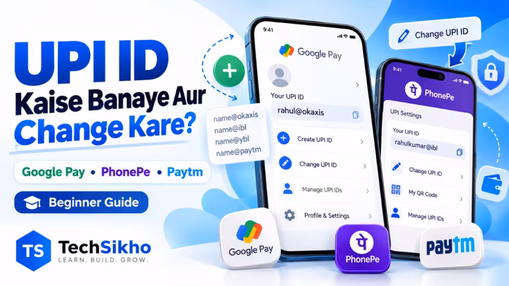 UPI ID Kaise Banaye Aur Change Kare Google Pay PhonePe Paytm Guide