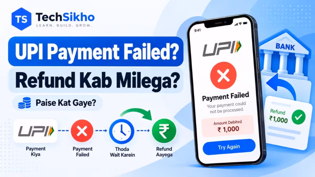 UPI Payment Failed Lekin Paise Kat Gaye Refund Kab Milega Aur Kya Kare